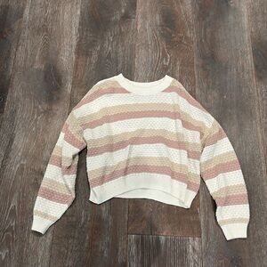 Hollister- Knit Stripe Fall Vibes Sweater